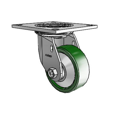 4 Series 1 1/2" Casters Top Plate Swivel Zinc with 4 x 1.5 Cast Iron Wheel