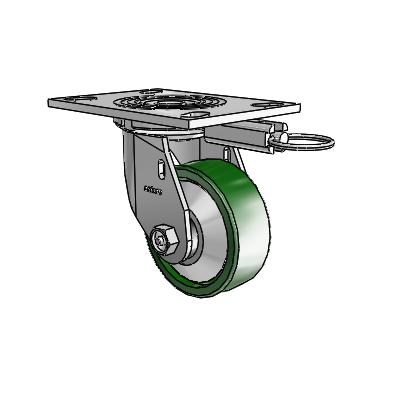 4 Series 1 1/2" Casters Top Plate Swivel Zinc with 4 x 1.5 Cast Iron Wheel