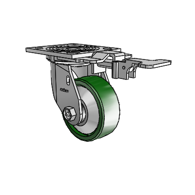 4 Series 1 1/2" Casters Top Plate Swivel Zinc with 4 x 1.5 Cast Iron Wheel