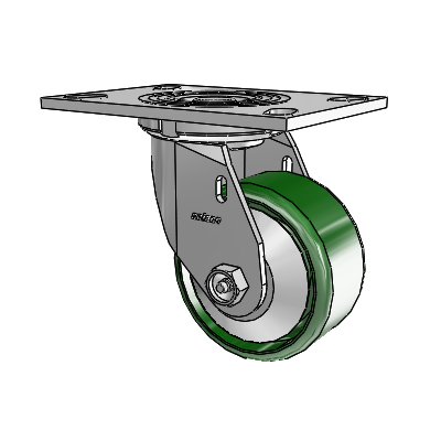 4 Series 2 Inch Wide Top Plate Swivel Caster with 4 x 2 Cast Iron Wheel