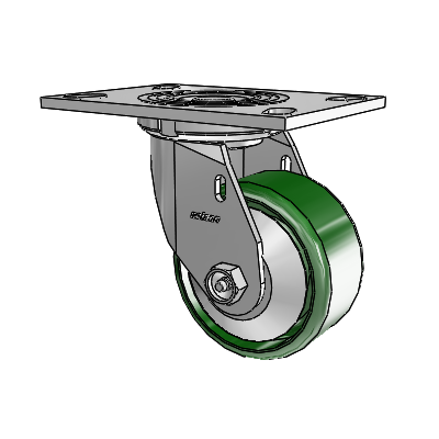 4 Series 2 Inch Wide Top Plate Swivel Caster with 4 x 2 Cast Iron Wheel