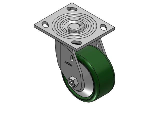 4 Series 2 Inch Wide Top Plate Swivel Caster with 4 x 2 Cast Iron Wheel