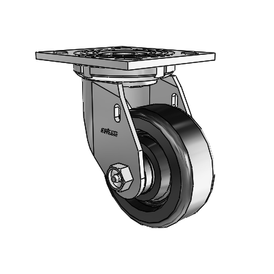 4 Series 1 1/2" Casters Top Plate Swivel Zinc with 4 x 1.5 Phenolic Wheel