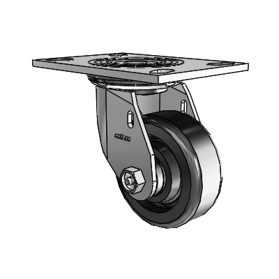 4 Series 1 1/2" Casters Top Plate Swivel Zinc with 4 x 1.5 Phenolic Wheel
