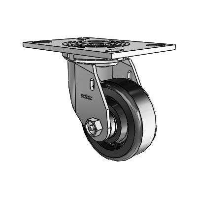4 Series 1 1/2" Casters Top Plate Swivel Zinc with 4 x 1.5 Phenolic Wheel