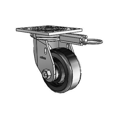 4 Series 1 1/2" Casters Top Plate Swivel Zinc with 4 x 1.5 Phenolic Wheel