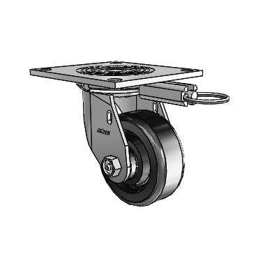 4 Series 1 1/2" Casters Top Plate Swivel Zinc with 4 x 1.5 Phenolic Wheel