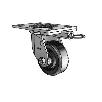 4 Series 1 1/2" Casters Top Plate Swivel Zinc with 4 x 1.5 Phenolic Wheel