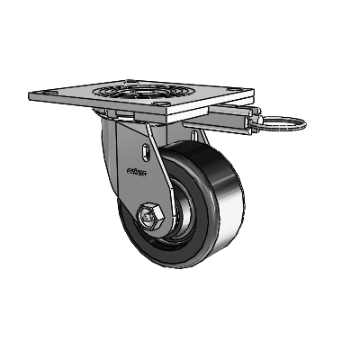 4 Series 2 Inch Wide Top Plate Swivel Caster with 4 x 2 Phenolic Wheel