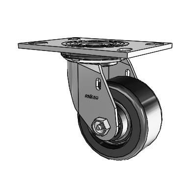 4 Series 2 Inch Wide Top Plate Swivel Caster with 4 x 2 Phenolic Wheel