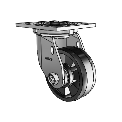 4 Series 1 1/2" Casters Top Plate Swivel Zinc with 4 x 1.5 Maxim Wheel