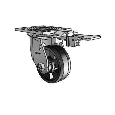 4 Series 1 1/2" Casters Top Plate Swivel Zinc with 4 x 1.5 Maxim Wheel