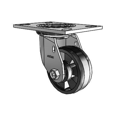 4 Series 1 1/2" Casters Top Plate Swivel Zinc with 4 x 1.5 Maxim Wheel