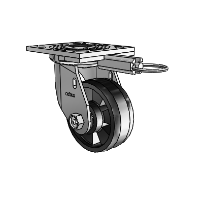 4 Series 1 1/2" Casters Top Plate Swivel Zinc with 4 x 1.5 Maxim Wheel