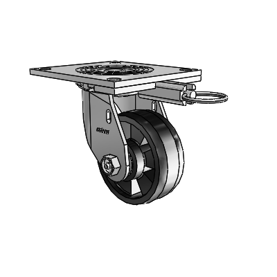4 Series 1 1/2" Casters Top Plate Swivel Zinc with 4 x 1.5 Maxim Wheel