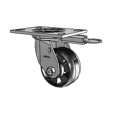 4 Series 2 Inch Wide Top Plate Swivel Caster Caster with 4 x 2 Maxim Wheel