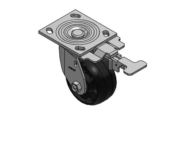 4 Series 2 Inch Wide Top Plate Swivel Caster Caster with 4 x 2 Maxim Wheel