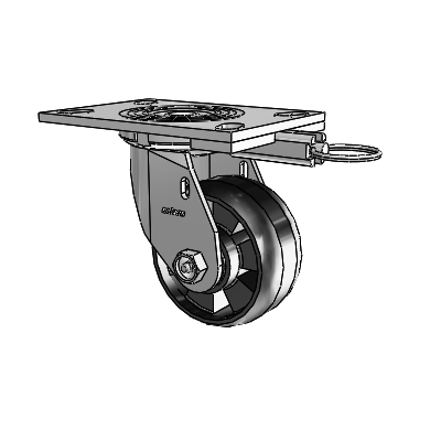 4 Series 2 Inch Wide Top Plate Swivel Caster Caster with 4 x 2 Maxim Wheel
