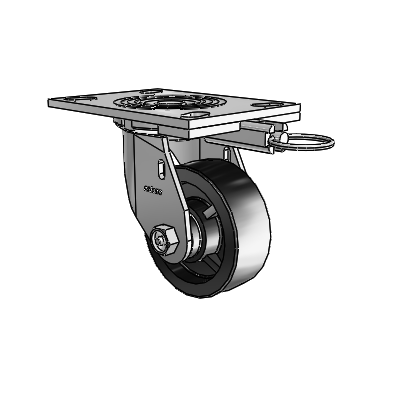 4 Series 1 1/2" Casters Top Plate Swivel Zinc with 4 x 1.5 Polyolefin Wheel