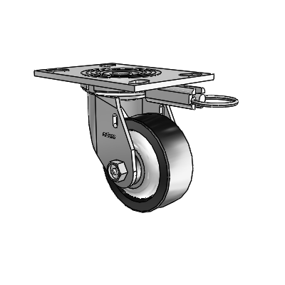 4 Series 1 1/2" Casters Top Plate Swivel Zinc with 4 x 1.5 Polyolefin Wheel
