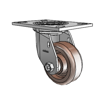 4 Series 1 1/2" Casters Top Plate Swivel Zinc with 4 x 1.5 Thermo Wheel