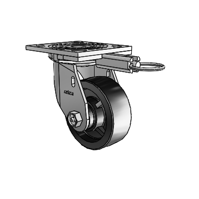 4 Series 1 1/2" Casters Top Plate Swivel Zinc with 4 x 1.5 Polyolefin Wheel