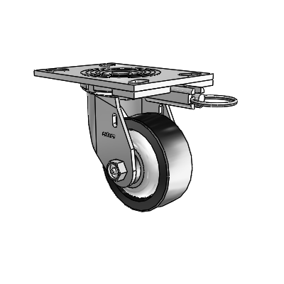4 Series 1 1/2" Casters Top Plate Swivel Zinc with 4 x 1.5 Polyolefin Wheel
