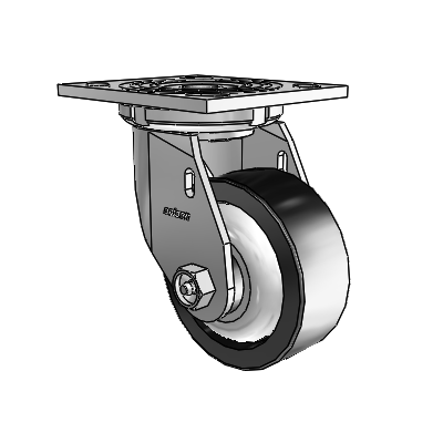4 Series 1 1/2" Casters Top Plate Swivel Zinc with 4 x 1.5 Polyolefin Wheel