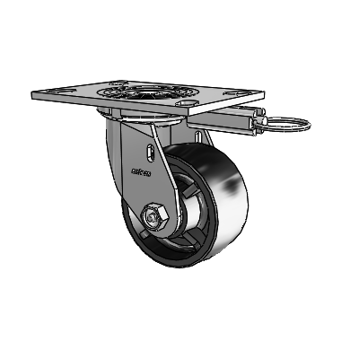 4 Series 2 Inch Wide Top Plate Swivel Caster Caster with 4 x 2 Polyolefin Wheel
