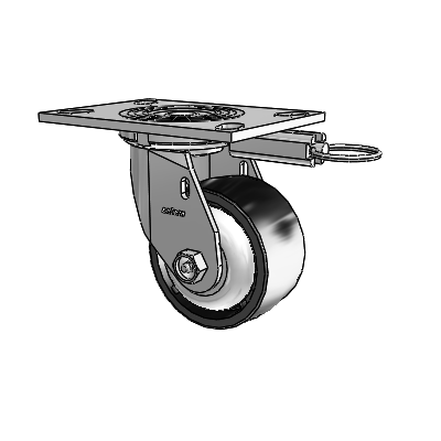 4 Series 2 Inch Wide Top Plate Swivel Caster Caster with 4 x 2 Polyolefin Wheel