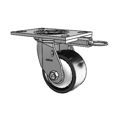 4 Series 2 Inch Wide Top Plate Swivel Caster Caster with 4 x 2 Polyolefin Wheel