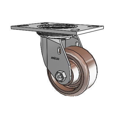 4 Series 2 Inch Wide Top Plate Swivel Caster Caster with 4 x 2 Thermo Wheel