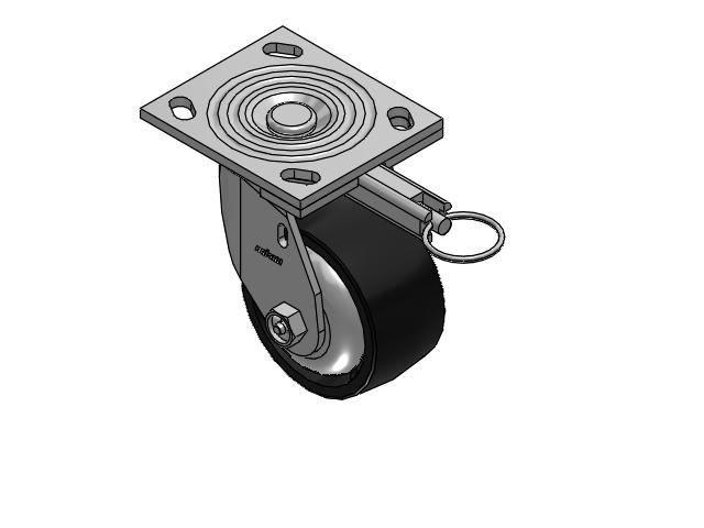 4 Series 2 Inch Wide Top Plate Swivel Caster Caster with 4 x 2 Polyolefin Wheel