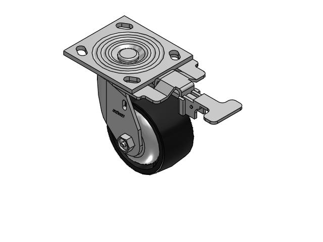 4 Series 2 Inch Wide Top Plate Swivel Caster Caster with 4 x 2 Polyolefin Wheel
