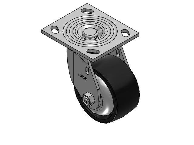 4 Series 2 Inch Wide Top Plate Swivel Caster Caster with 4 x 2 Polyolefin Wheel