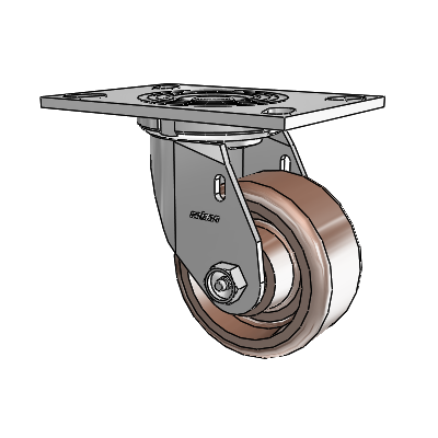 4 Series 2 Inch Wide Top Plate Swivel Caster Caster with 4 x 2 Thermo Wheel