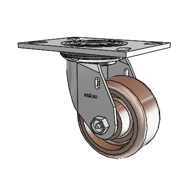 4 Series 2 Inch Wide Top Plate Swivel Caster Caster with 4 x 2 Thermo Wheel