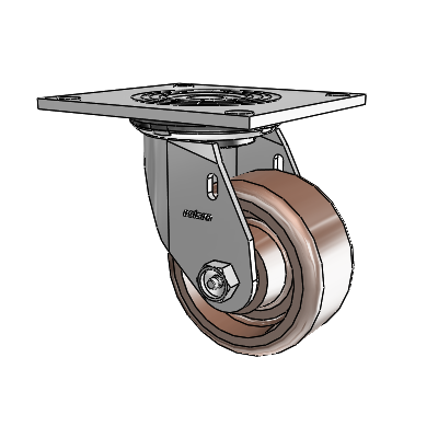 4 Series 2 Inch Wide Top Plate Swivel Caster Caster with 4 x 2 Thermo Wheel