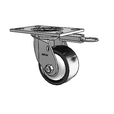 4 Series 2 Inch Wide Top Plate Swivel Caster Caster with 4 x 2 Polyolefin Wheel