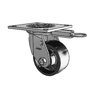 4 Series 2 Inch Wide Top Plate Swivel Caster Caster with 4 x 2 Polyolefin Wheel
