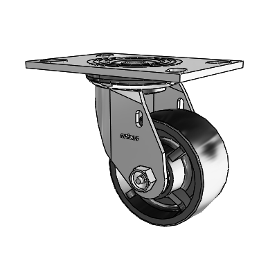 4 Series 2 Inch Wide Top Plate Swivel Caster Caster with 4 x 2 Polyolefin Wheel