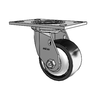 4 Series 2 Inch Wide Top Plate Swivel Caster Caster with 4 x 2 Polyolefin Wheel