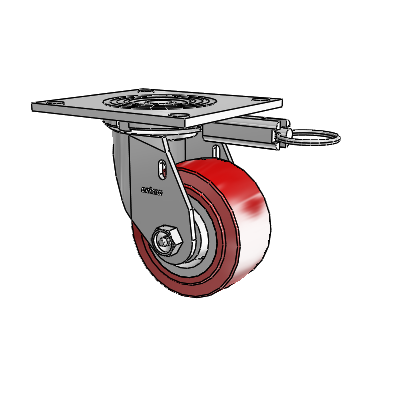 4 Series 2 Inch Wide Top Plate Swivel Caster Caster with 4 x 2 Polyurethane HI-TECH Wheel