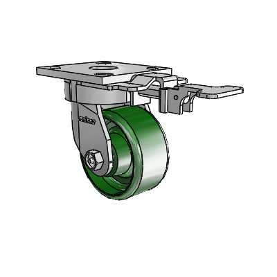4 Series Kingpinless Casters Top Plate Swivel Caster with 4 x 2 Cast Iron wheel