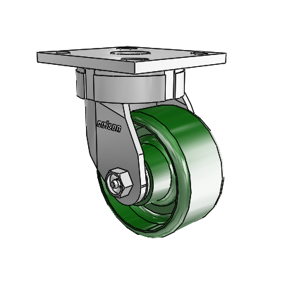 4 Series Kingpinless Casters Top Plate Swivel Caster with 4 x 2 Cast Iron wheel