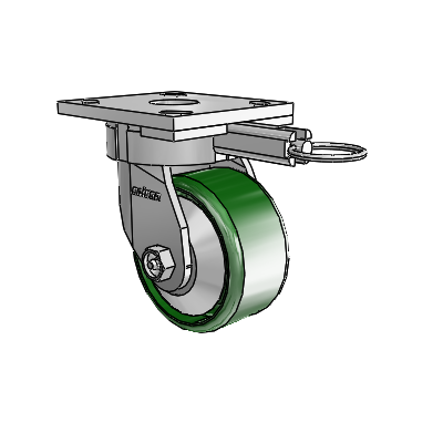 4 Series Kingpinless Casters Top Plate Swivel Caster with 4 x 2 Cast Iron wheel
