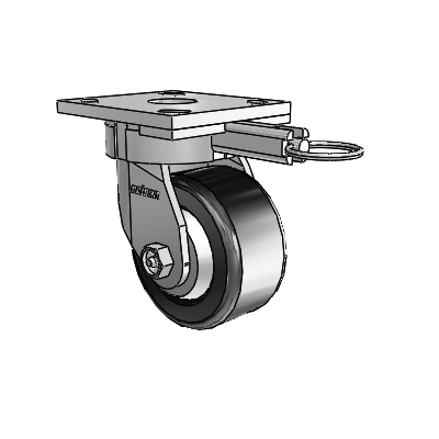 4 Series Kingpinless Casters Top Plate Swivel Caster with 4 x 2 Phenolic wheel