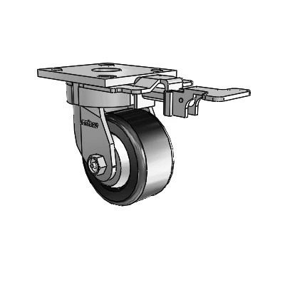 4 Series Kingpinless Casters Top Plate Swivel Caster with 4 x 2 Phenolic wheel