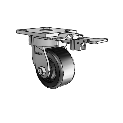 4 Series Kingpinless Casters Top Plate Swivel Caster with 4 x 2 Phenolic wheel