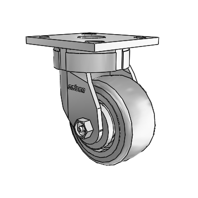4 Series Kingpinless Casters Top Plate Swivel Caster with 4 x 2 Trans-forma (Flat) wheel